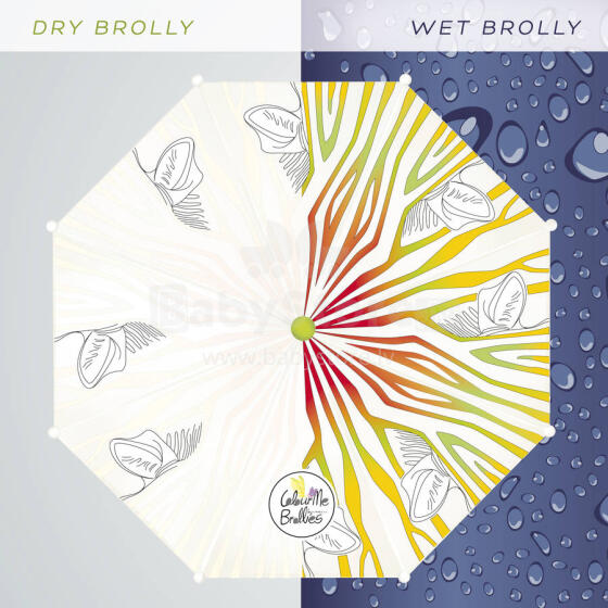 Colour Me Brollies Umbrella Zebra