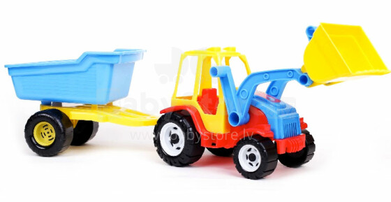 Sand Funny Toys 138 Tractor 452722 Plūdmales mašīna-traktors piekabi