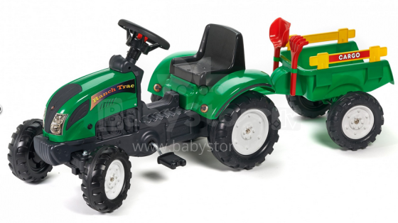 Falk Ranch TRack Green Art.2052C Bērnu traktors ar pedaļam