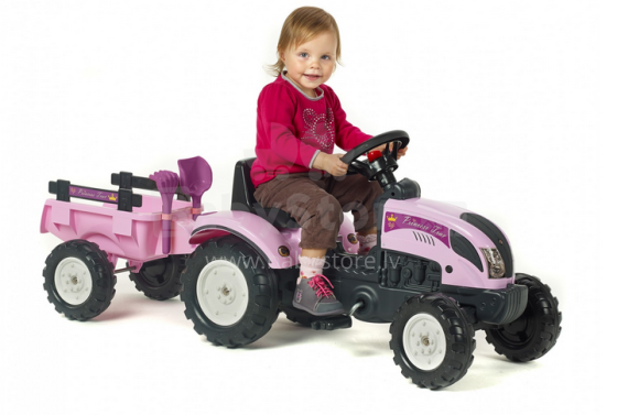 Falk Princess Trac Art.2056C Vaikiškas traktorius su pedalu
