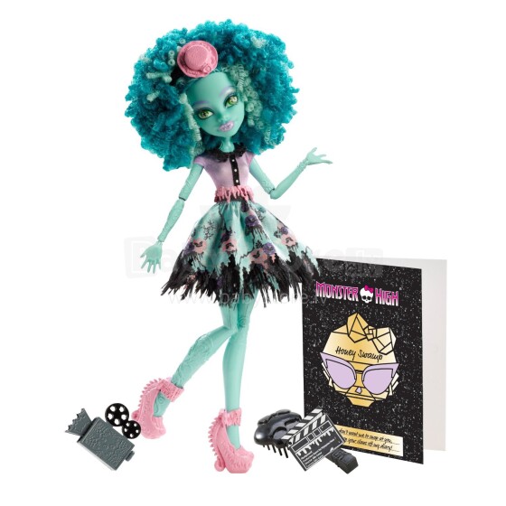 „Mattel Monster High Frights“, fotoaparatas, veiksmo medaus pelkės lėlės menas. BLX17 lėlė