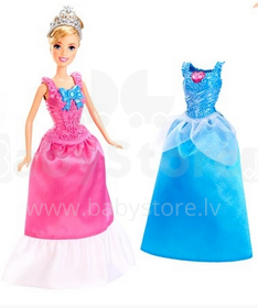 Mattel Disney Princess Sparkling Princess and Fashion Cinderella Doll Art. X9357 Komlekts 'Lelle un kleita'