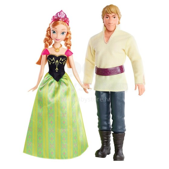 Mattel Disney Frozen Anna & Kristoff Doll Art. BDK35 Leļļu komplekts 'Anna un Kristofs'