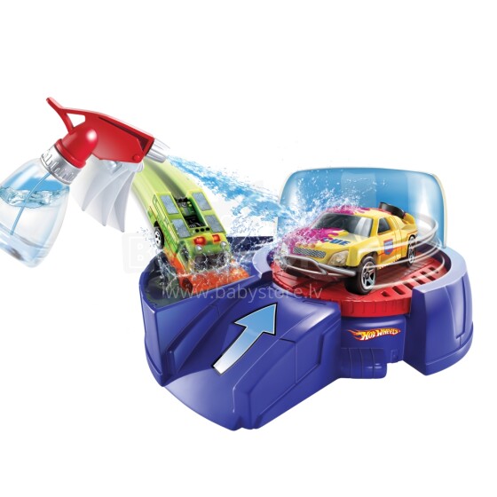 „Mattel Hot Wheels“ spalvos keitimas vidutine kaina „PlaySet“ straipsnis. BGK00 Automobilių plovykla ir automobilis