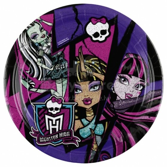 „Amscan Monster High“ 552512 rinkinys iš 8 plokščių