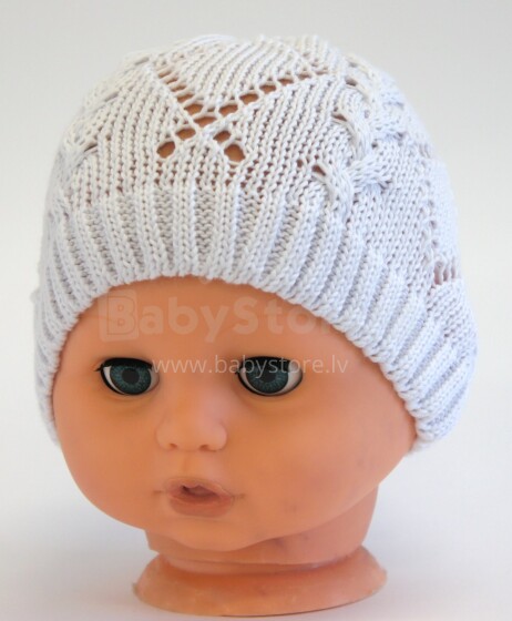 Aliap Art.4291 White  детская шапочка 100%  хлопок Весна-Осень