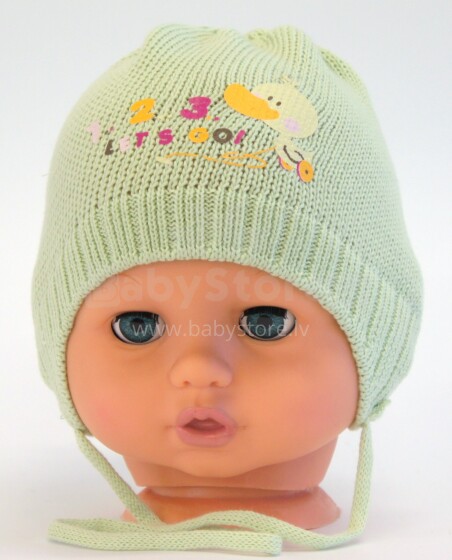 Aliap Art.4308 Green  детская шапочка 100%  хлопок Весна-Осень