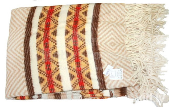 Urga Peru vilnos antklodė - pledas su pakraščiais 140x200cm
