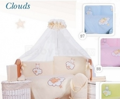 Tuttolina Clouds Beige Beige Bērnu gultas veļas komplekts, virspalags + spilvendrana 
