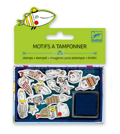 Djeco Small Stamps - Funny Fish Art. DJ09793