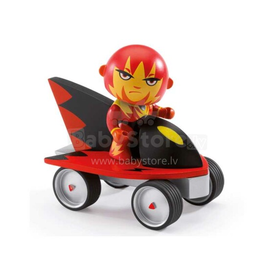 Djeco Superheroes - Firebird & ze jet Art. DJ06935 Attīstoša koka rotaļlieta