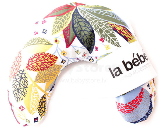 La Bebe™ Mimi Nursing Cotton Pillow Art.78763 Red Leaf Fall Travel pillow, size 19 x 46cm
