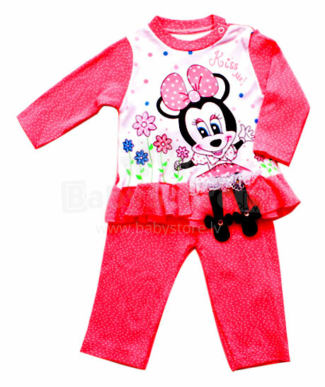 „BebeKids Minnie Red Stylish Set“ vaikiški marškinėliai + antblauzdžiai
