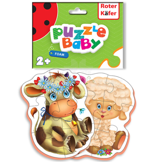 Roter Käfer Baby Puzzle Art.RK1101-01 bērnu puzle - Mājinieku mīluļi (Vladi Toys)