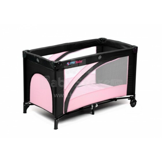 PW Baby Rainbow Vegetal Pink Art.IW261 Манеж-кровать для путешествий на колесиках