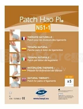 Patch Hao Pi N51-1 pretsāpju plāksteri remdē neiralģijas izraisītās hroniskas sāpes
