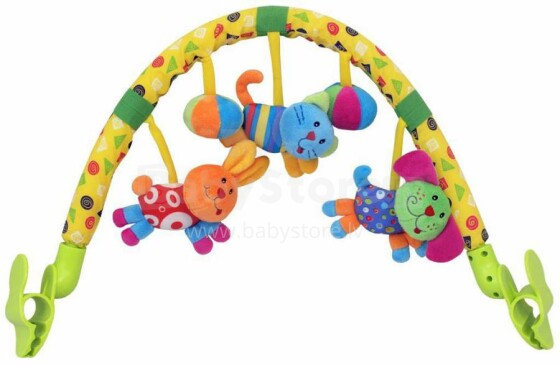 Baby Mix TE-8076  Mīksta un krāsaina rotaļlietu arka ratiem, gultām un autokrēsliem