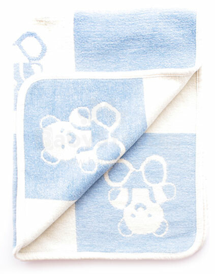 Cotton Eco blanket Art.0768 Blue Cotton Chenille 70*90cm