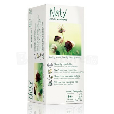 Naty Art.90100 BIO biksīšu ieliknīši Nature Womencare (32 gab)