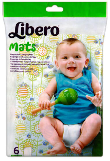 Libero Mats Art.61700 Vienreizējas lietošanas  autiņi 6gb 50x70 cm