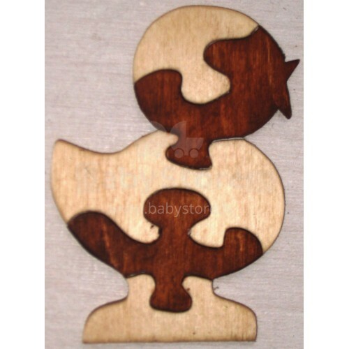 Toys Art.AS130 Bērnu koka puzle Pīlēns