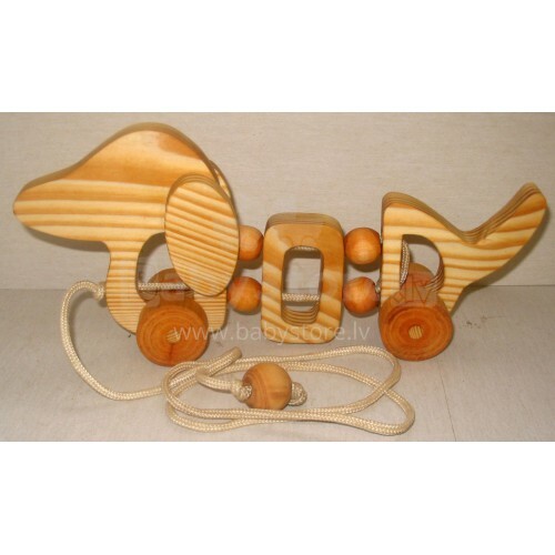 Toys Art.AS97 Velkama koka rotaļlieta Suns