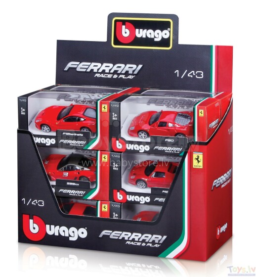 Bburago menas. 18-36100 „Ferrari“ automobilio modelis, mastelis 1:43