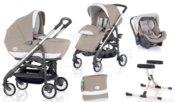 Inglesina '15 Otutto Deluxe Canapa Kulba, vežimėlio krepšys, vežimėlio sėdynė (be rėmo), automobilinė kėdutė, skėtis, stovas