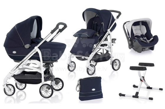Inglesina '15 Otutto Deluxe Marina Kulba, vežimėlio krepšys, vežimėlio sėdynė (be rėmo), automobilinė kėdutė, skėtis, stendas Stand Up