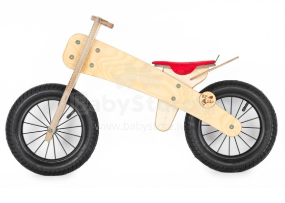 Dip & Dap Mini Art.MSM-01 Raudonas vaikų medinis motoroleris (dviratis) nuo 1,5 metų