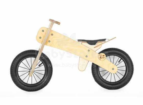 Dip & Dap Art.MS-01 Pilkas medinis vaikiškas motoroleris vaikams (dviratis)
