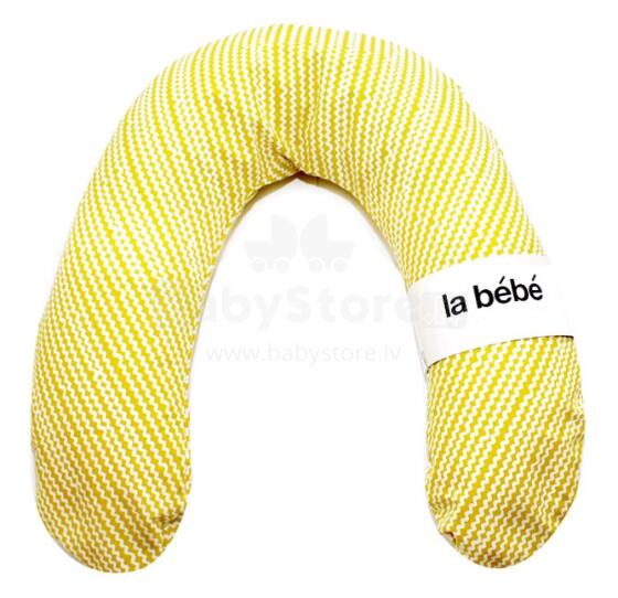 La Bebe™ Rich Cotton Nursing Maternity Pillow Art.15816 Yellow Zigzag, 30x104 cm