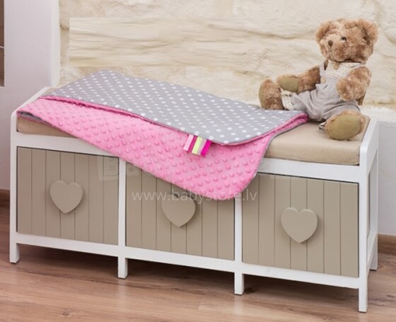 „Baby Love 2“ rinkinys, 81236 „Minky“ skalbinių komplektas, skirtas vežimėlio languotai dvipusei, pagamintas iš mikropluošto + pagalvėlės
