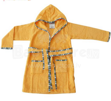 Eko Art.SZL-01 Natural Cotton Frote Bērnu mīksts dabīgas kokvilnas halāts ar kapuci (104-110 cm)