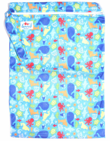„BabyBamboo Zippy Aqua“ neperšlampamas krepšys naudotoms sauskelnėms