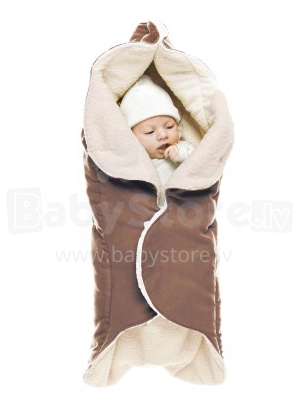 Wallaboo Baby Wrap Nore Chocolate Art.WW.0809.1102 Silts un mīksts konvertiņš puķes formā