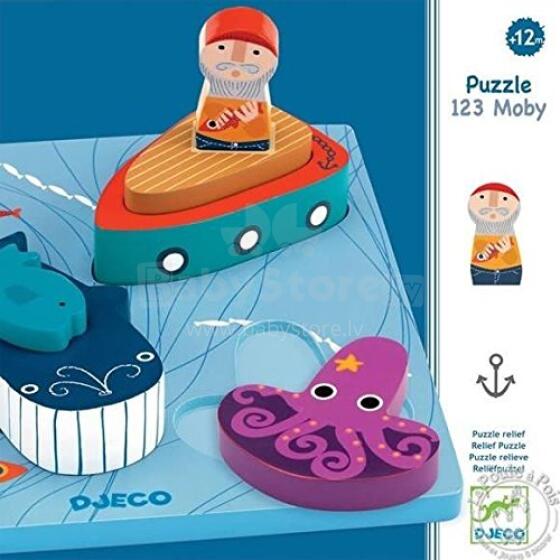 Djeco Puzzle 123 Moby Art. DJ01046