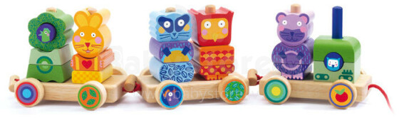 Djeco Early development toys Kikoy Train Art. DJ06427 Pазвивающая игрушка для детей