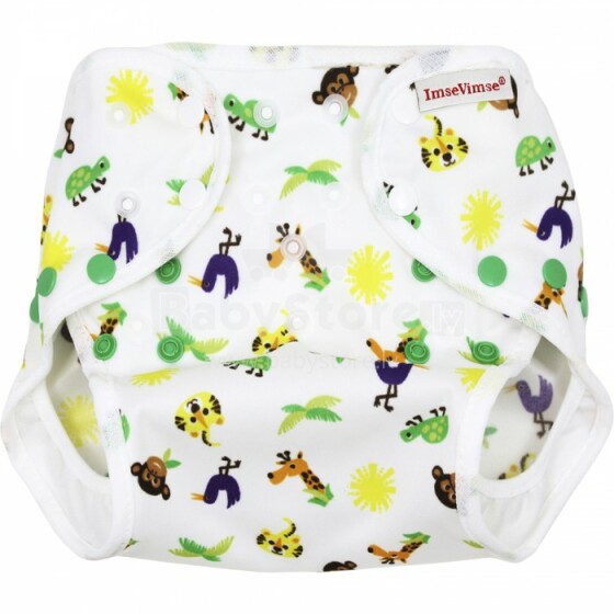 Imse Vimse Art.315020 Soft Diaper Cover Zoo Мягкий многоразовый подгузник