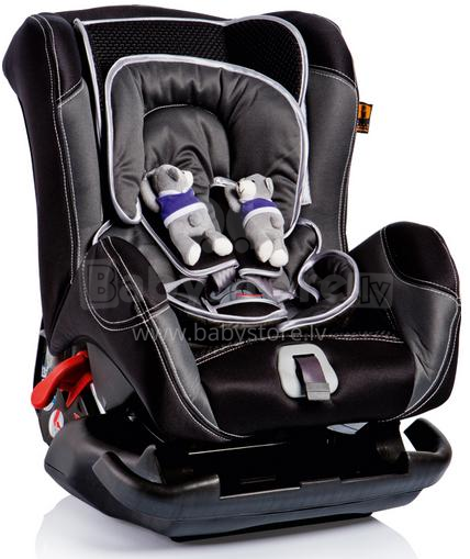 MammaCangura Leonardo Bear Black/Grey Bērnu autokrēsls (0-18 kg)