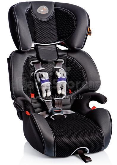 MammaCangura Giotto Plus Fix Bear Black/Grey Bērnu autokrēsls (9-36 kg)