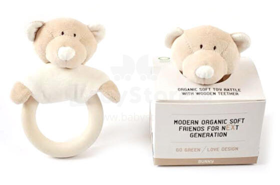 Wooly Organic Teddy Bear Art.00104 Wooly Organic - Rattle Teether