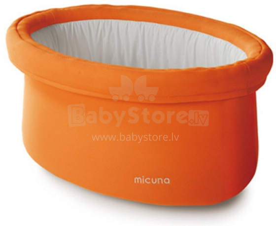 „Micuna Smart“ tekstilės krepšelis TX-1457 ORANGE Madingas kūdikių tekstilės lopšys be kojų