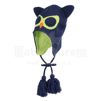 Huppa '16 Mc'Owl Art. 8398AW-986 Теплая вязанная шапочка для деток с хлопковой подкладкой (S-M)
