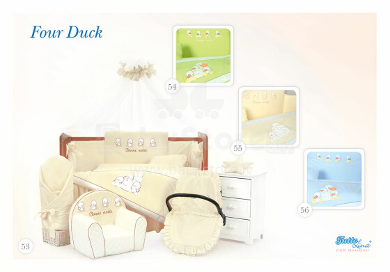 Tuttolina Art.53 Four Duck 7H - комплект детского постельного белья