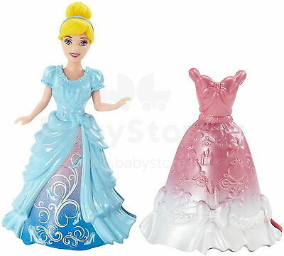 Mattel Disney Princess Magic Clip Cinderella Doll Art. X9404 Мини-кукла  Принцесса Диснея Золушка с платьем