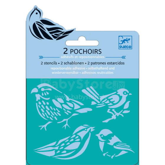Djeco Small Stencils Birds Art. DJ09740