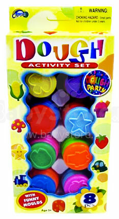 Kid's Dough Art.23308 Набор пластилина c отпечатками 8 цветов.