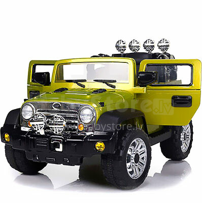 Jeep Wrangler JJ235/12V Art.83106 Детский электромобиль с аккумулятором, пультом радиоуправления (черный), светом и музыкой