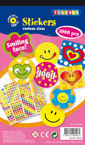 ColorinoKids Art.3817 Stickers Smiling Face Uzlīmes bloks (1000 gab)